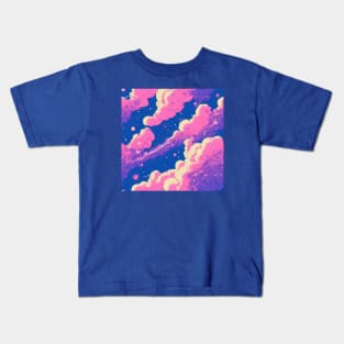 Pastel pink and blue clouds Kids T-Shirt